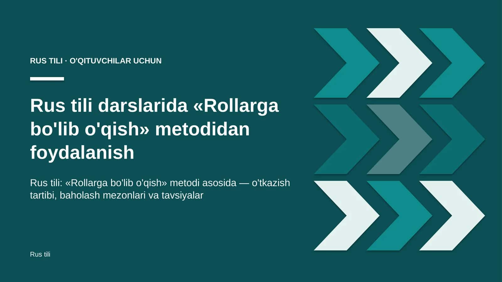 rus tili darslarida rollarga bo'lib o'qish metodidan foydalanish 6271