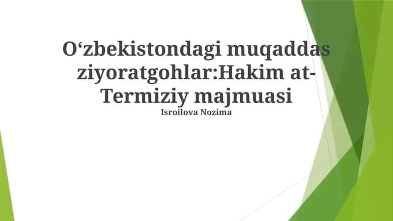 Hakim at-Termiziy majmuasi