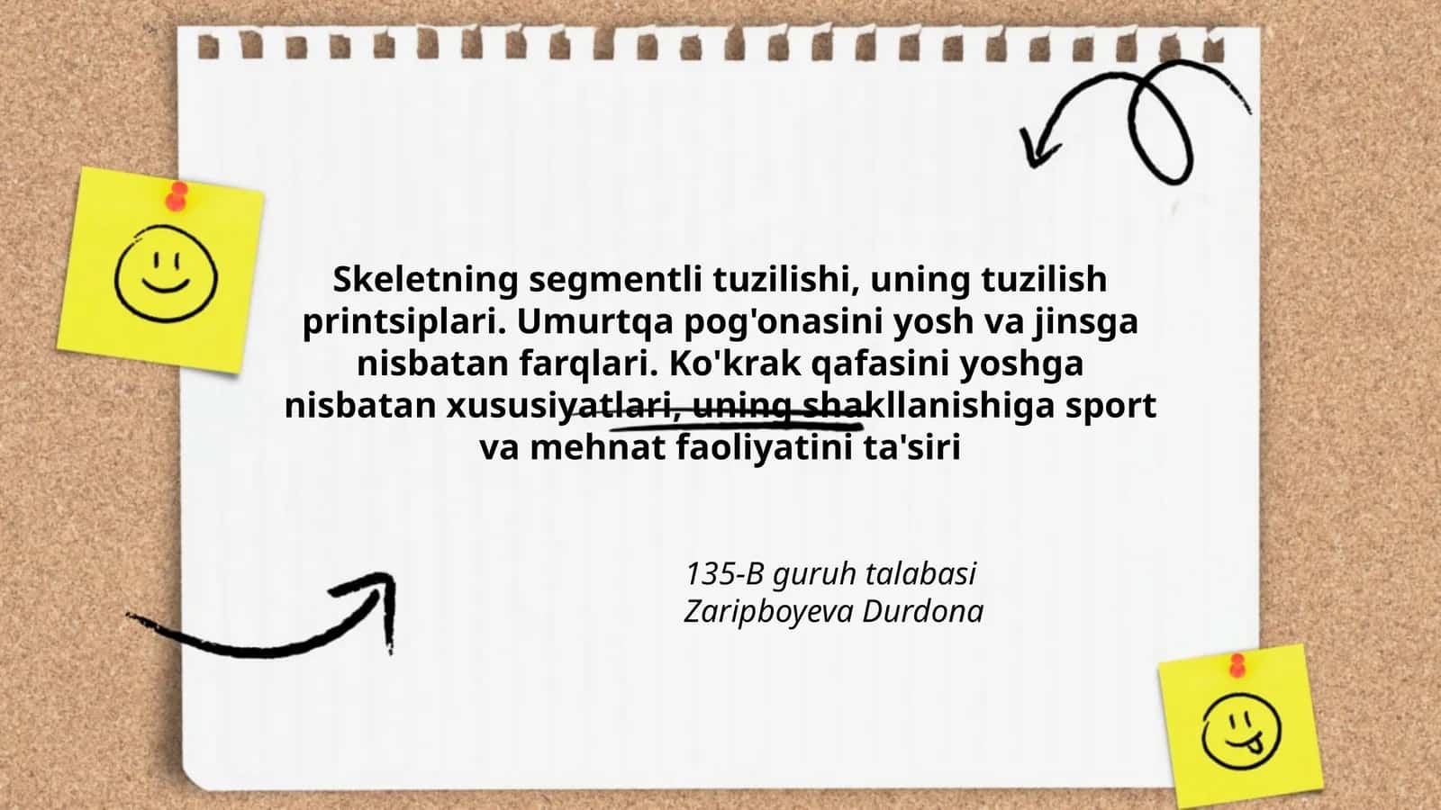 Skeletning segmentli tuzilishi va uning tuzilish printsiplari