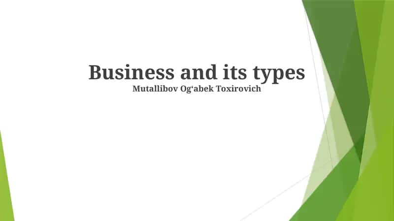 Business and its types