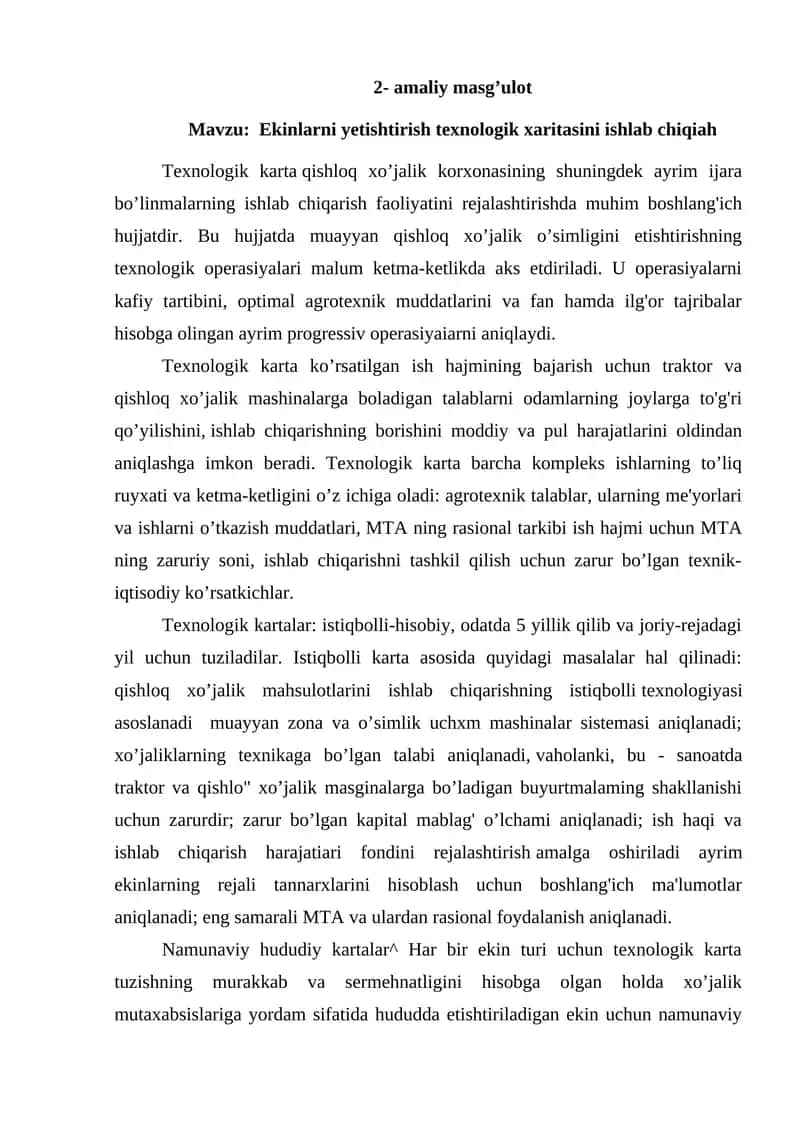 Texnologik karta