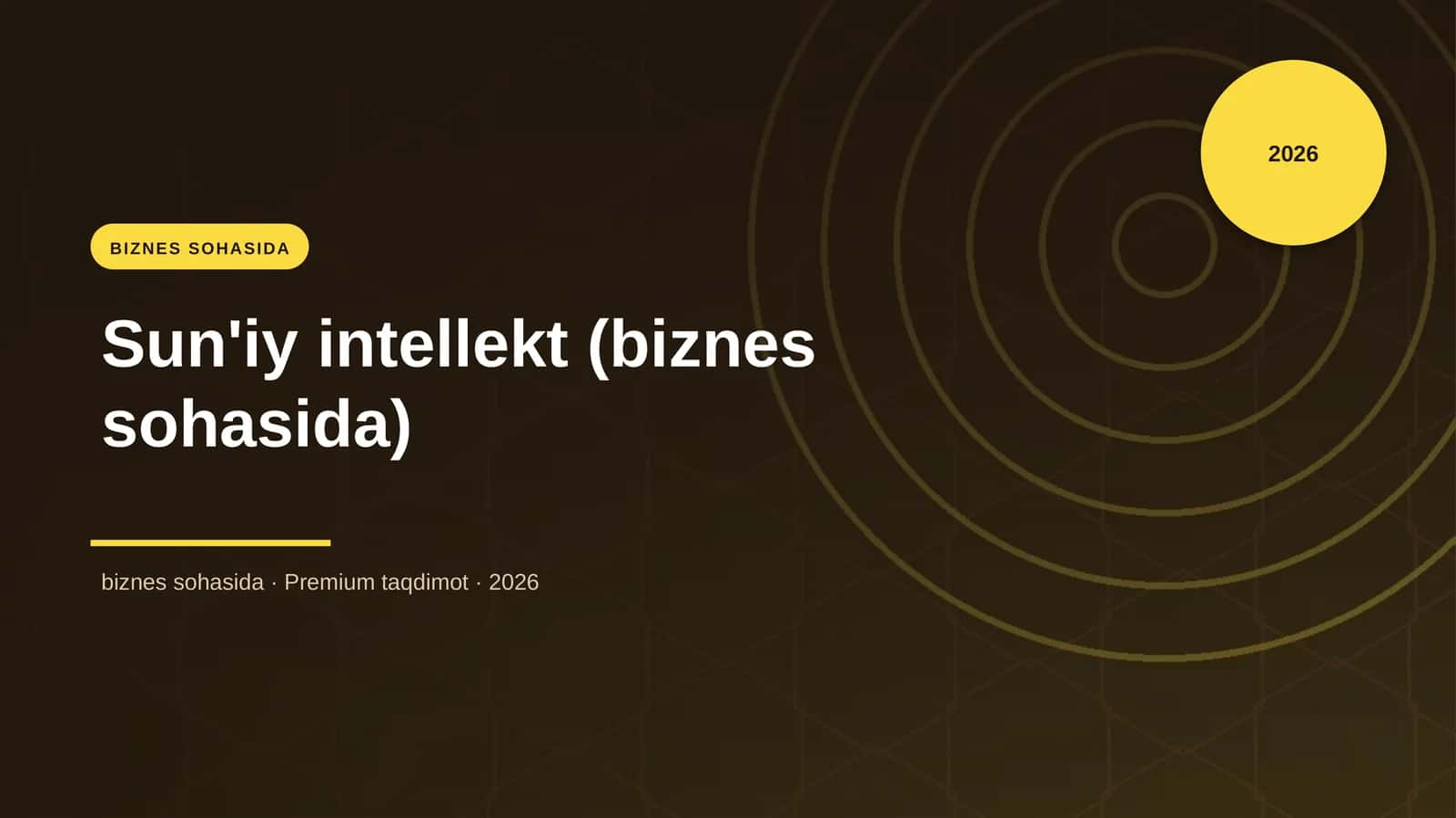 Sun'iy intellekt (biznes sohasida)