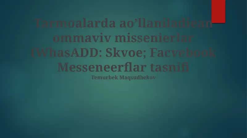 Fermerlar uchun eng yaxshi messenjerni tanlash