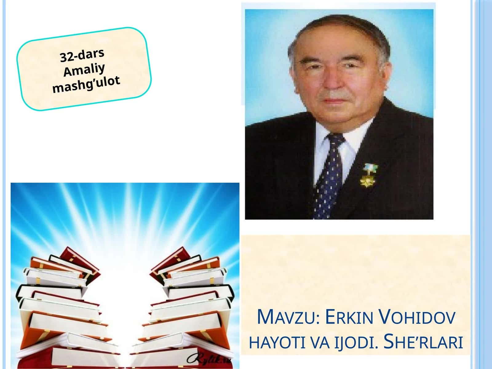Erkin Vohidov hayoti va ijodi. She’rlari