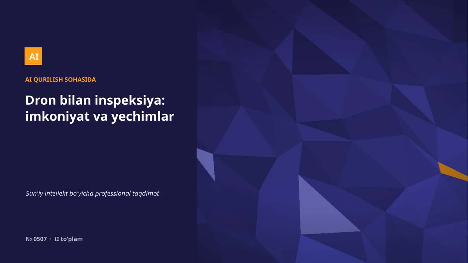 AI QURILISH SOHASIDA