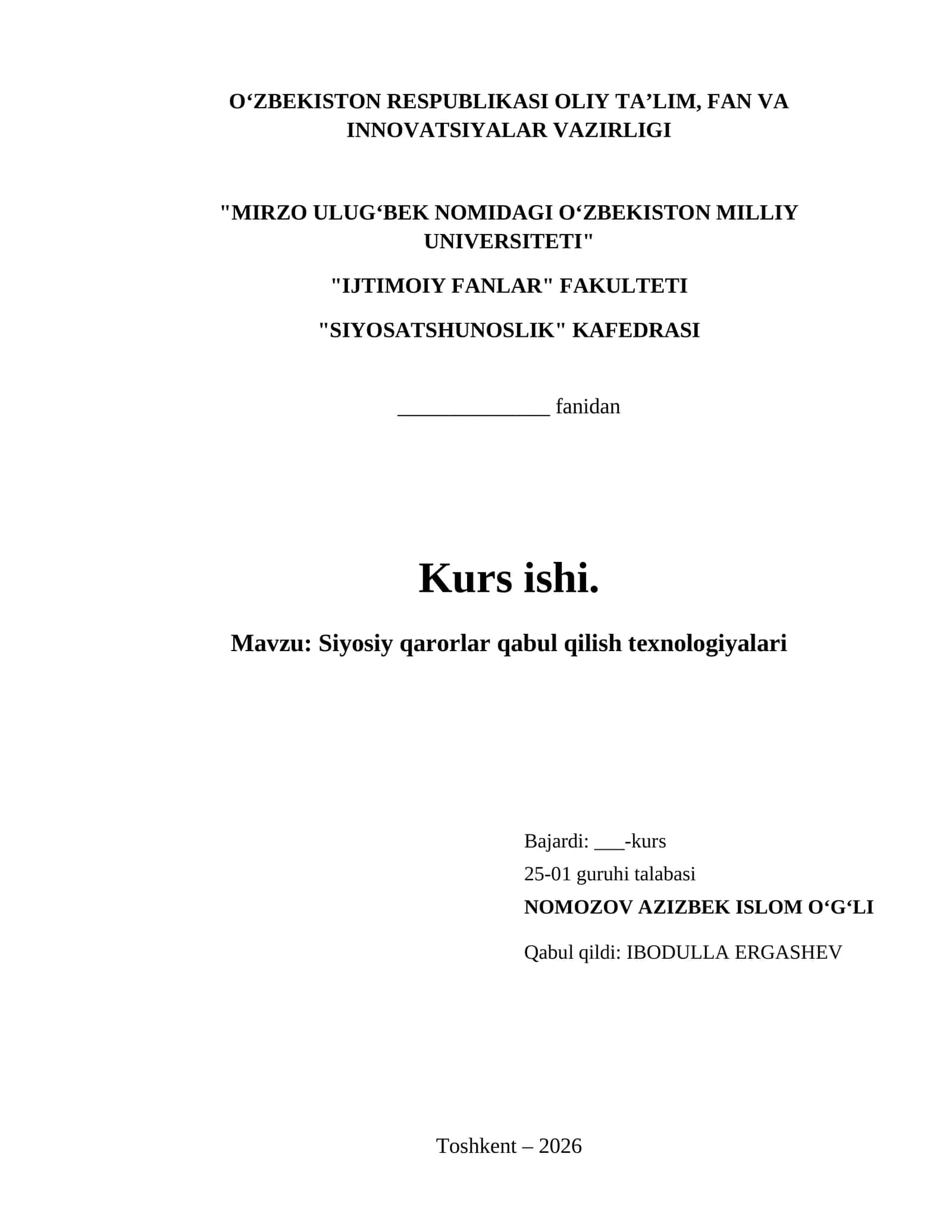Siyosiy qarorlar qabul qilish texnologiyalari