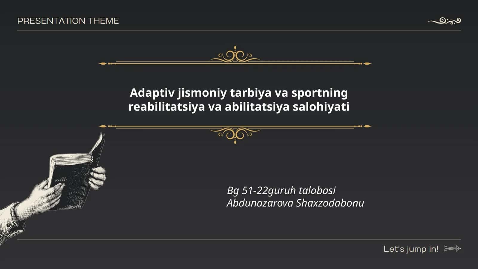 Adaptiv jismoniy tarbiya va sportning reabilitatsiya va abilitatsiya salohiyati
