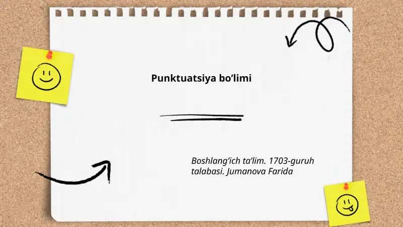 Punktuatsiya bo’limi