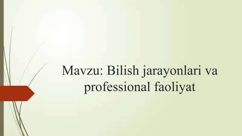 Bilishjarayonlari