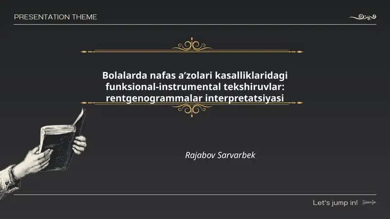 Bolalarda nafas aʼzolari kasalliklaridagi funksional-instrumental tekshiruvlar: rentgenogrammalar interpretatsiyasi