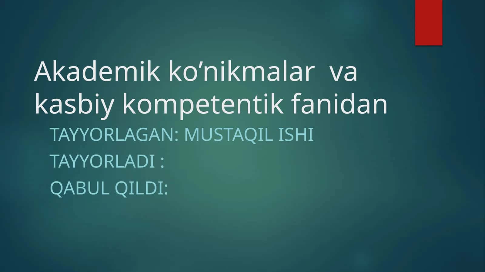 akademik koʻnikmalar