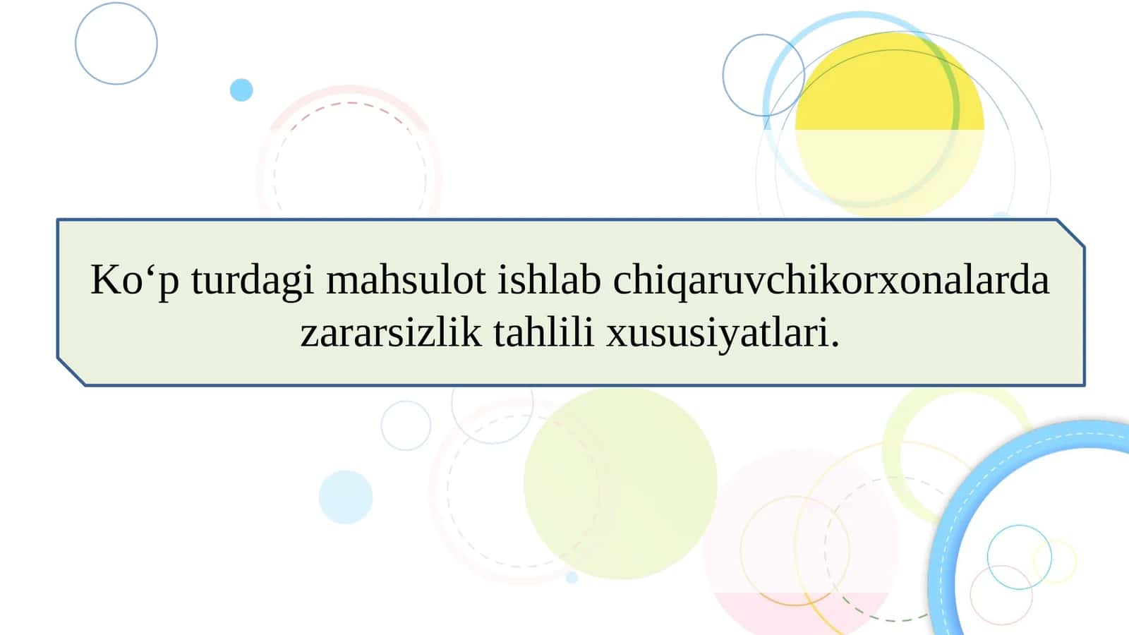Ko‘p turdagi mahsulot ishlab chiqaruvchikorxonalarda zararsizlik tahlili xususiyatlari.