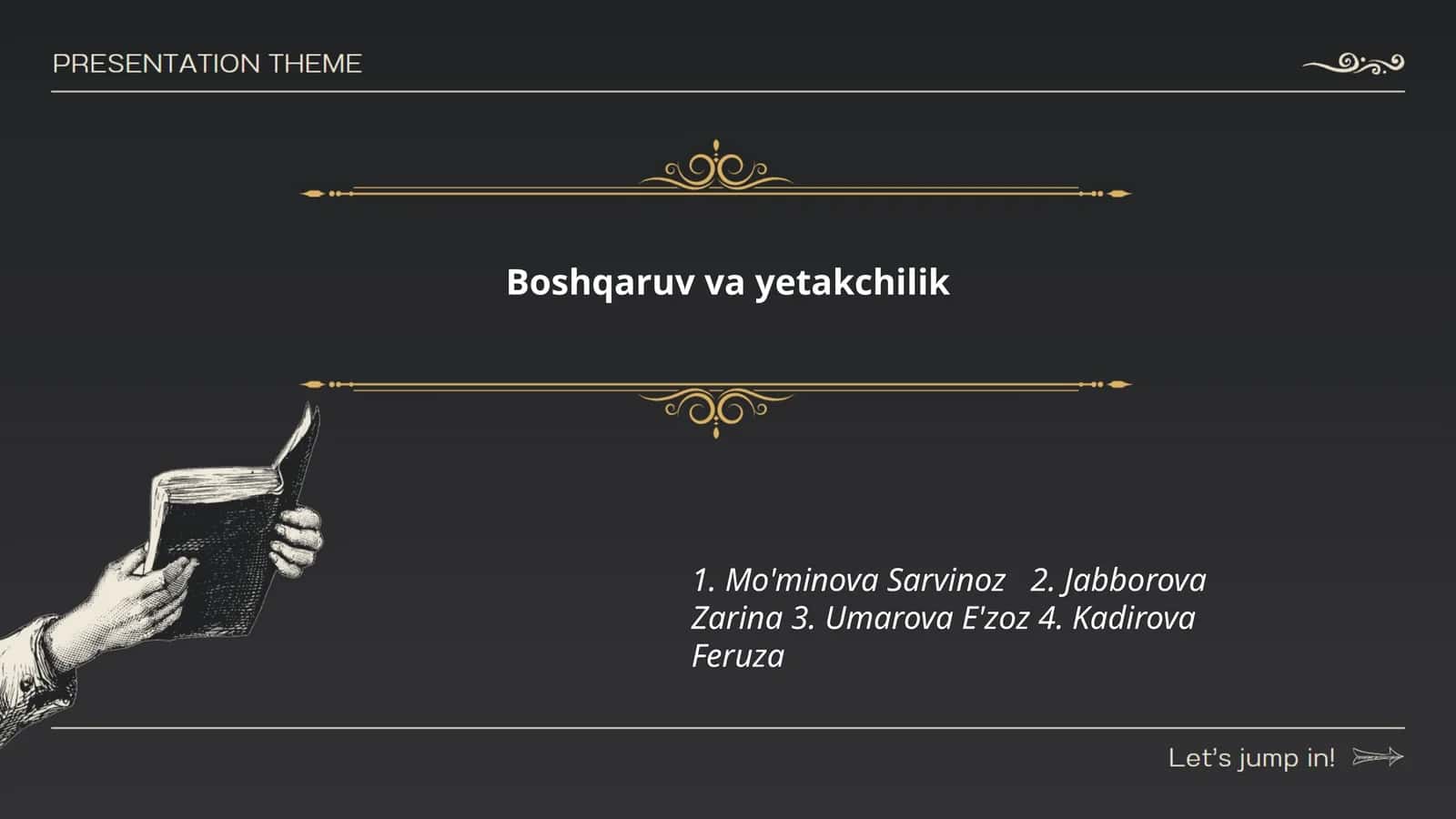 Boshqaruvning asosiy tamoyillari