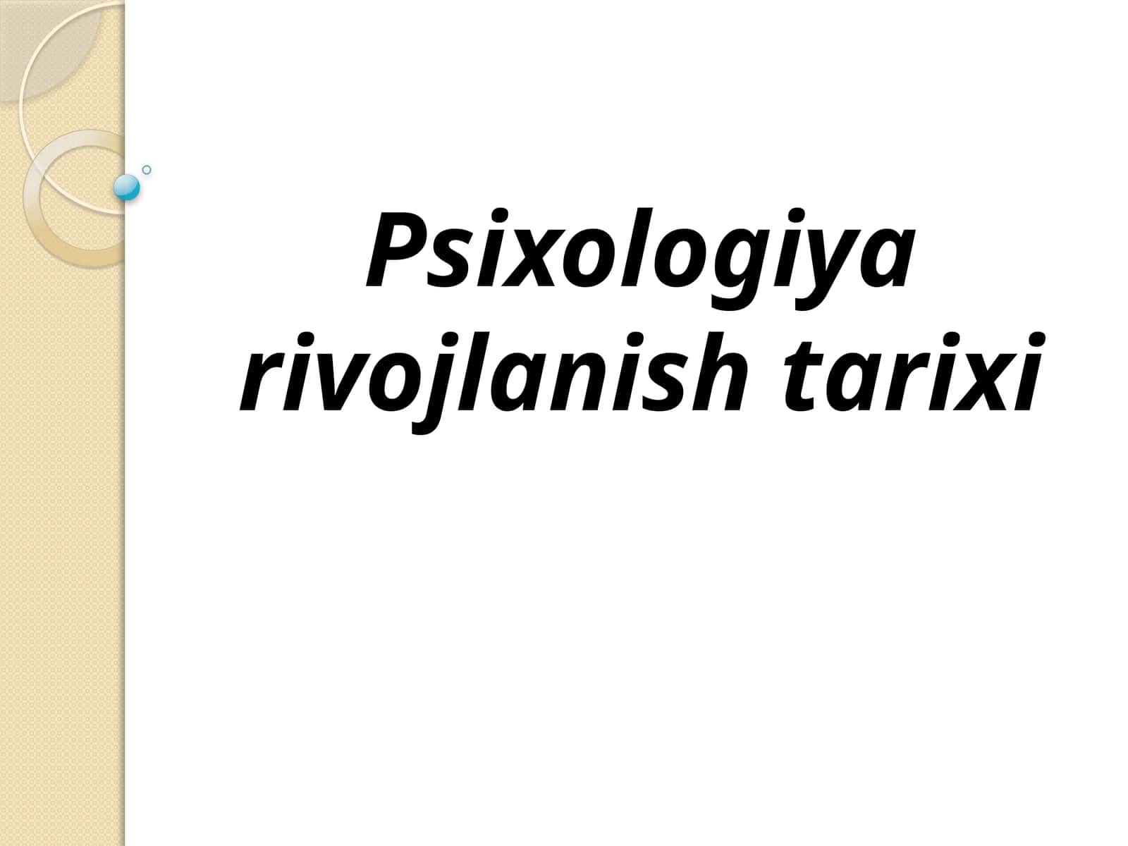 Psixologiyarivojlanishtarixi