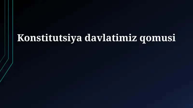 Konstitutsiya davlatimiz qomusi