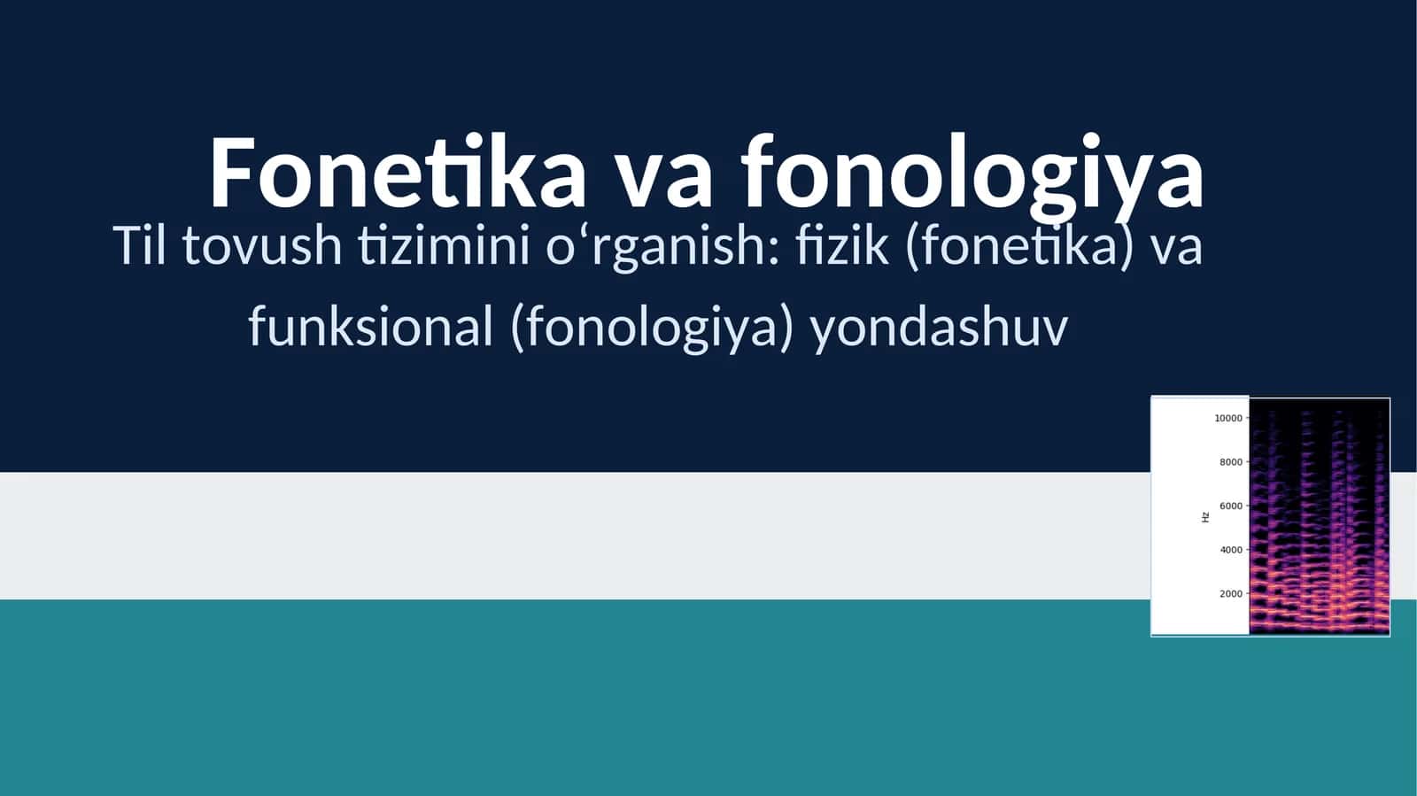 Fonetika va fonologiya