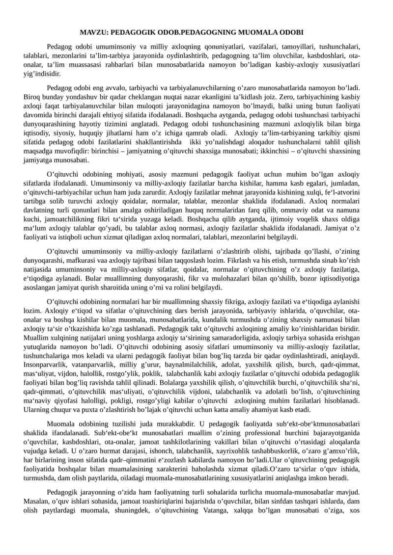 PEDAGOGIK ODOB