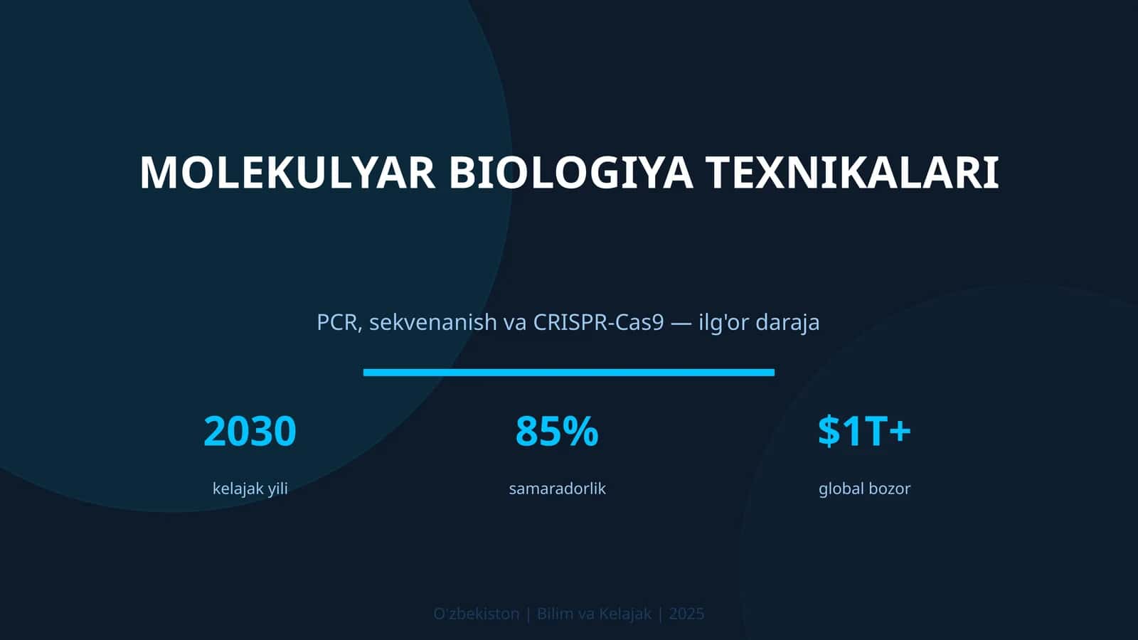 MOLEKULYAR BIOLOGIYA TEXNIKALARI
