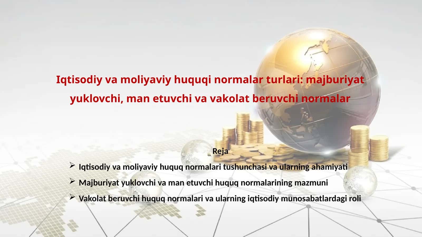 Iqtisodiy va moliyaviy huquq normalarlari