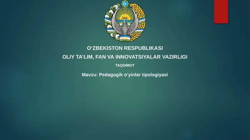 Pedagogikoʻyinlartipologiyasi