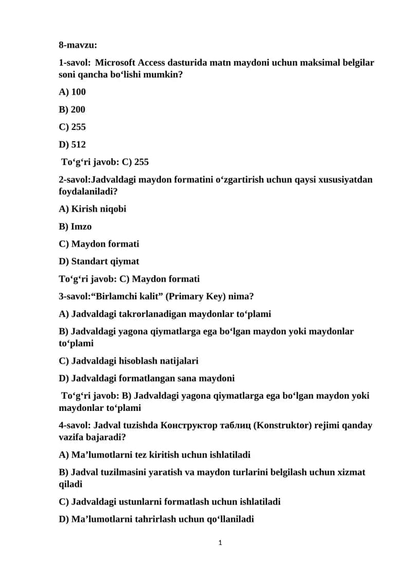 Microsoft Access
