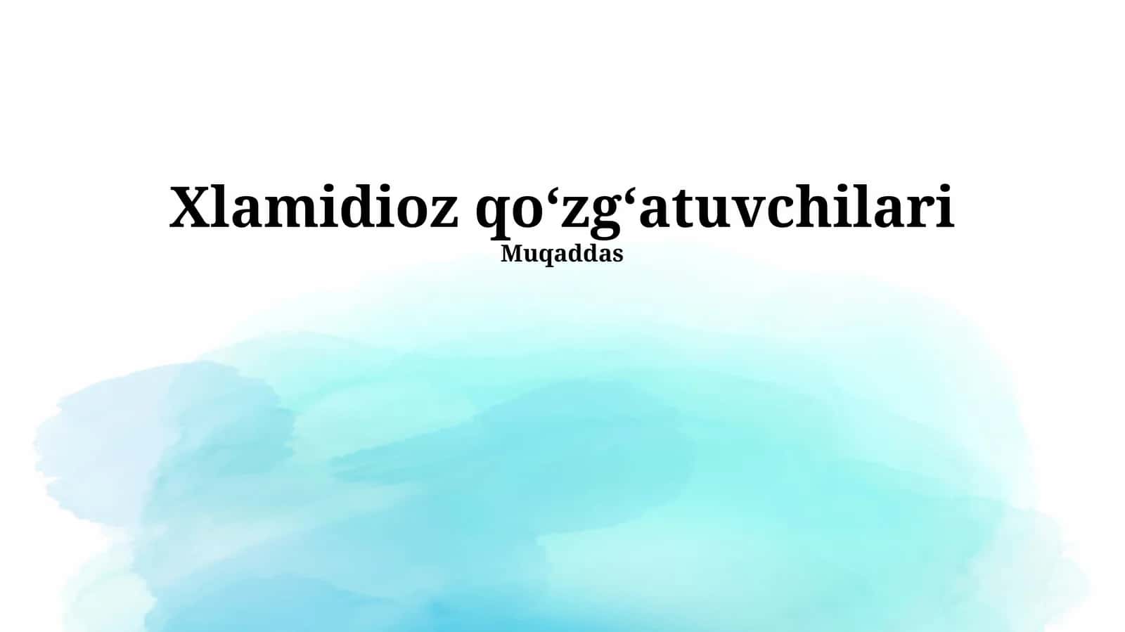Xlamidioz qo‘zg‘atuvchilari