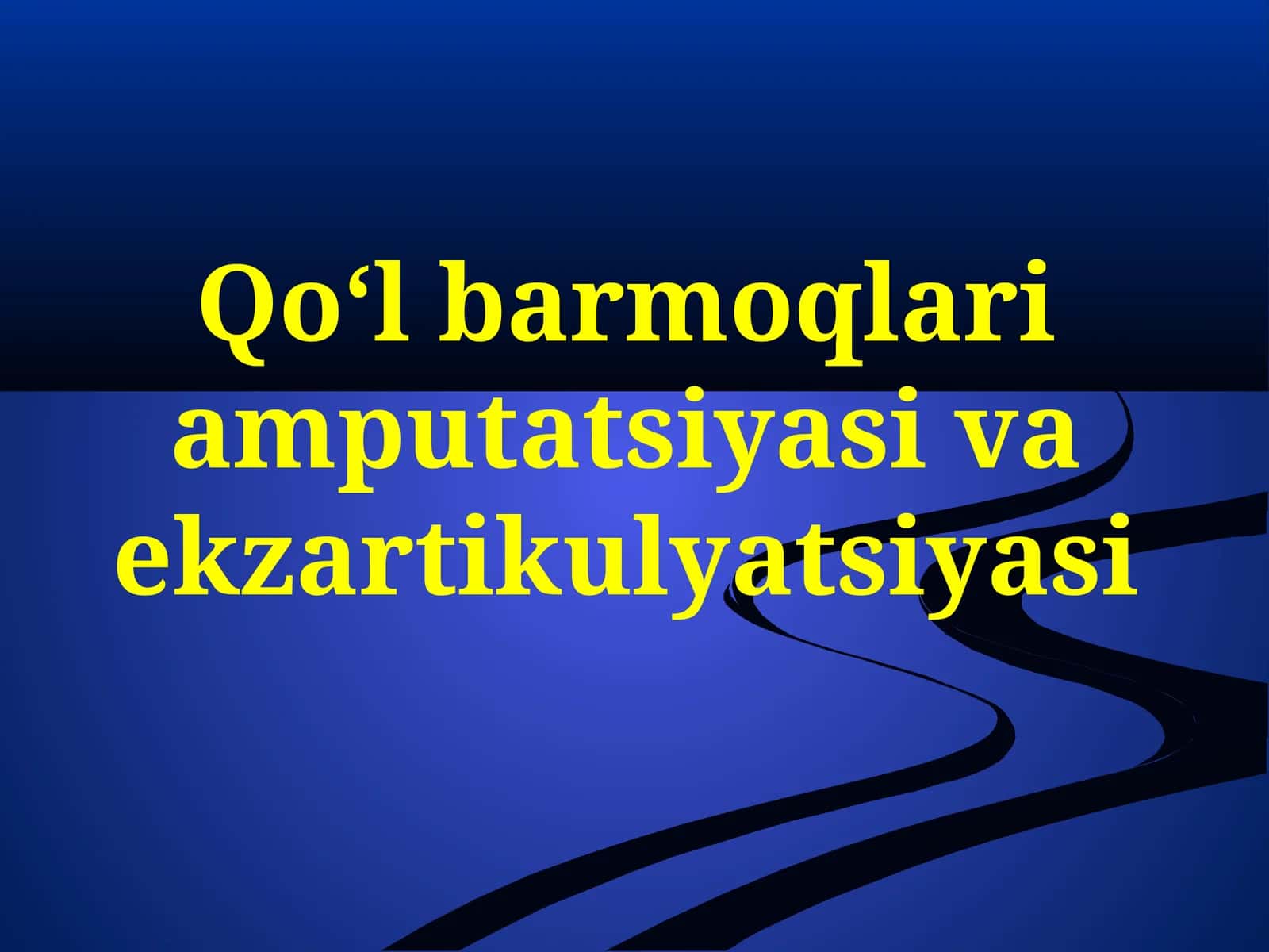 Qoʻlbarmoqlari amputatsiyasi va eksartikulyatsiyasi