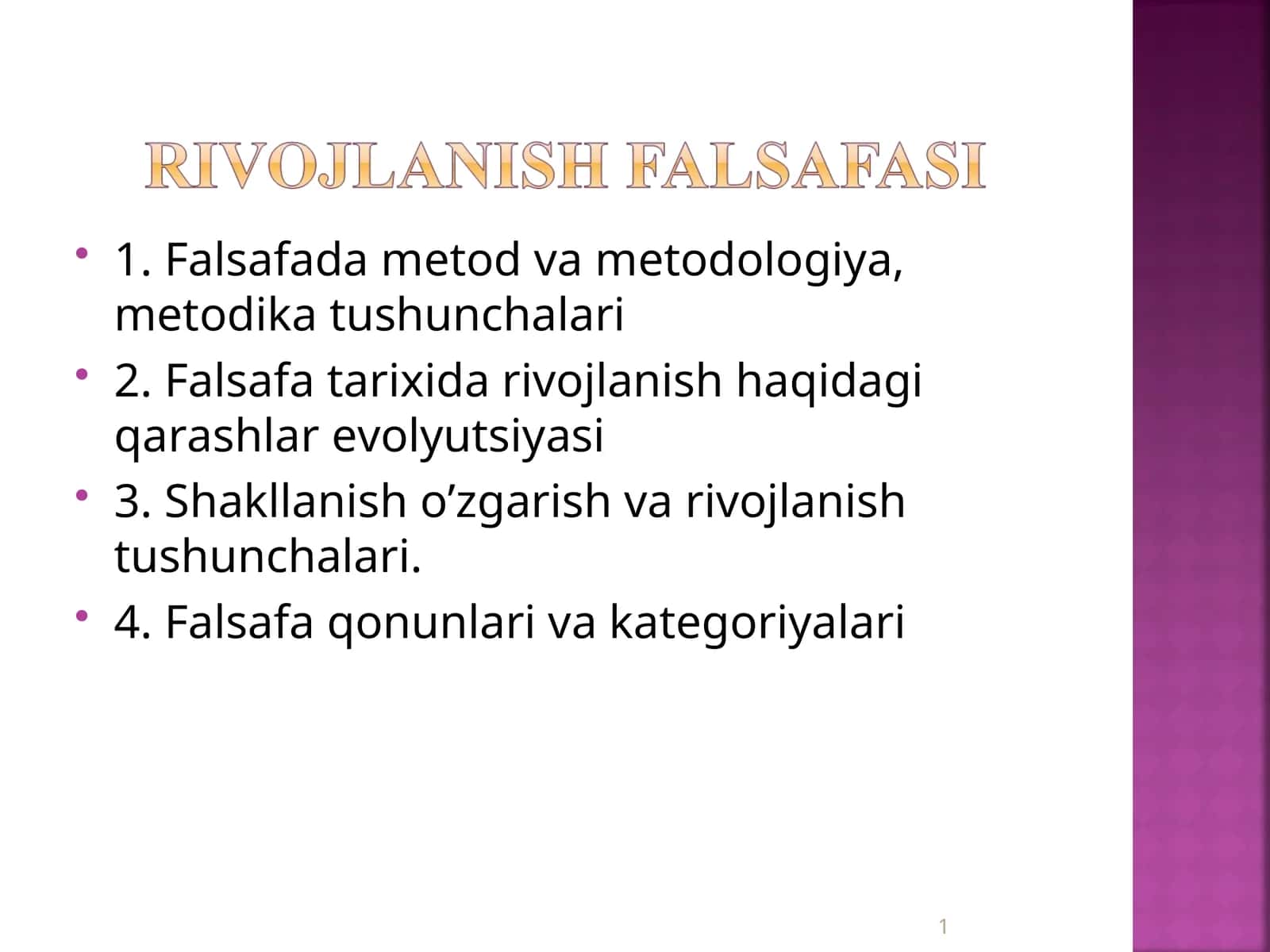 Falsafada metod va metodologiya, metodika tushunchalari