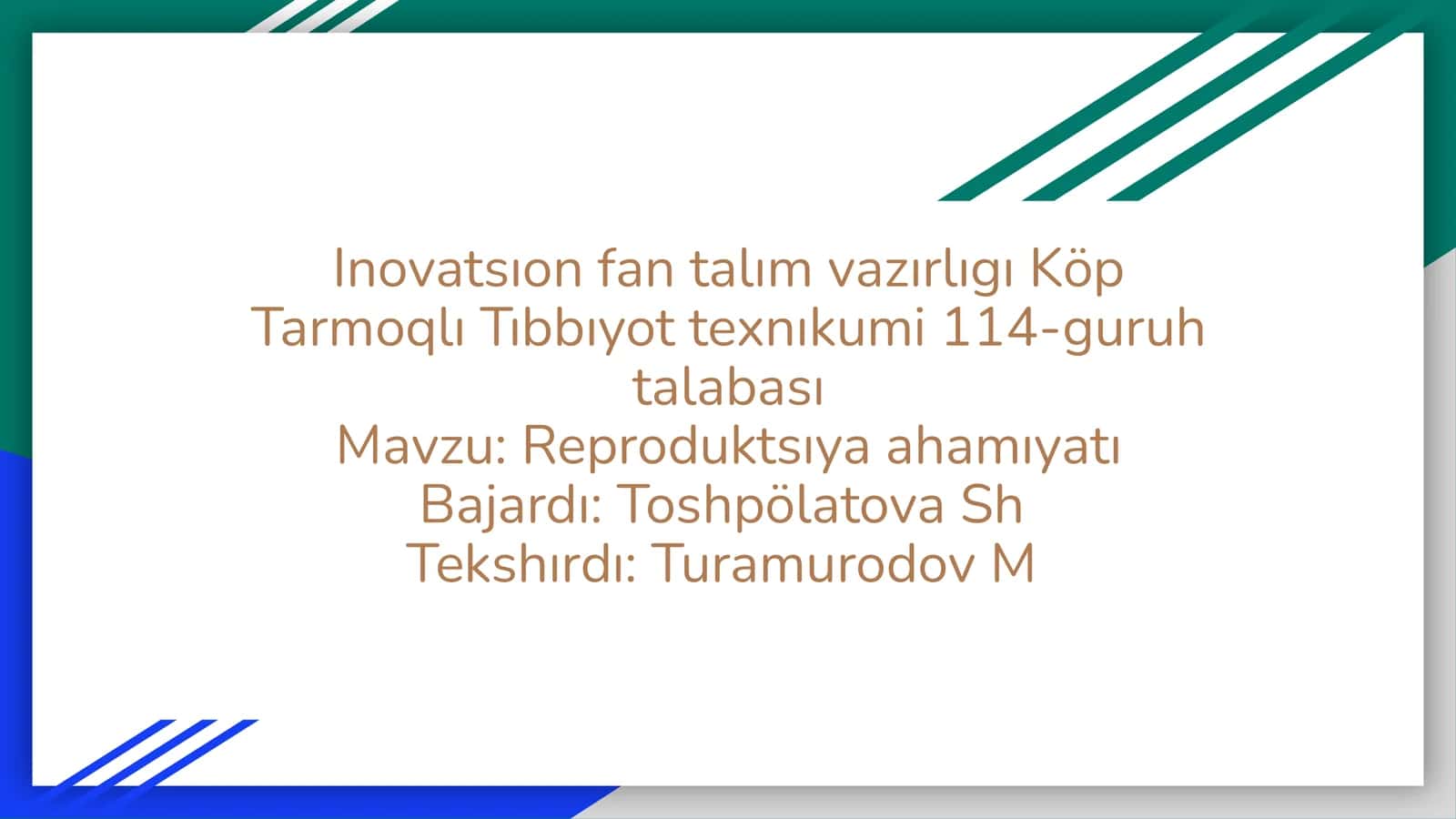 Reproduktsıya ahamıyatı