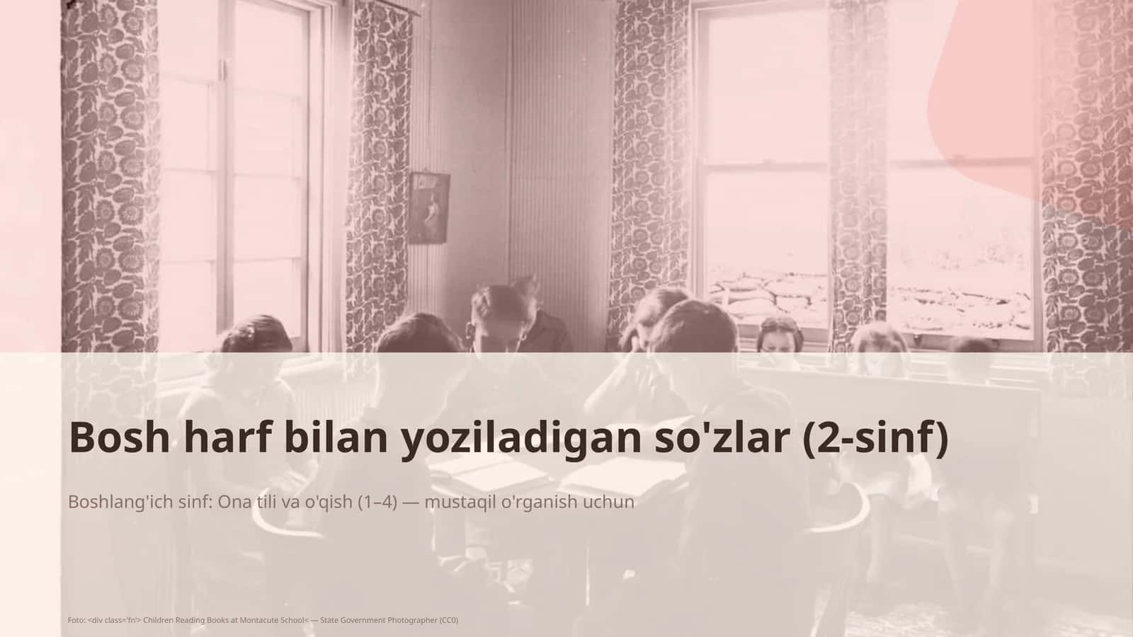 Bosh harf bilan yoziladigan so'zlar (2-sinf)