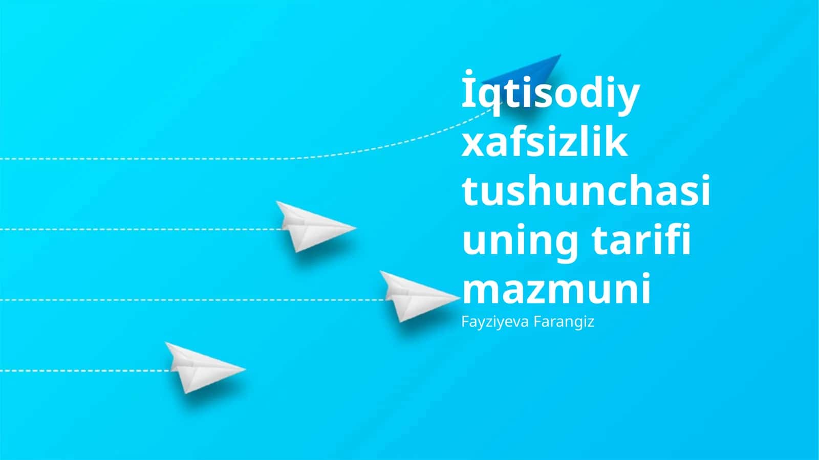 İqtisodiy xafsizlik tushunchasi uning tarifi mazmuni