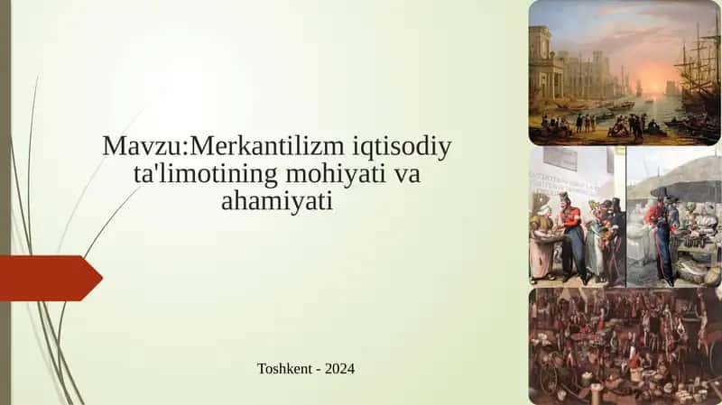 Merkantilizm iqtisodiy ta'limotining mohiyati