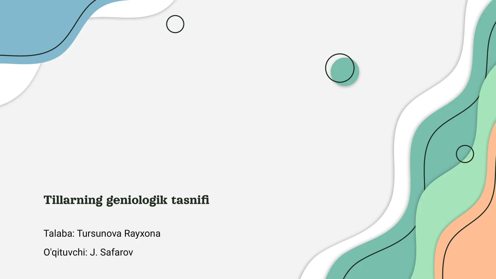 Tillarning geniologik tasnifi