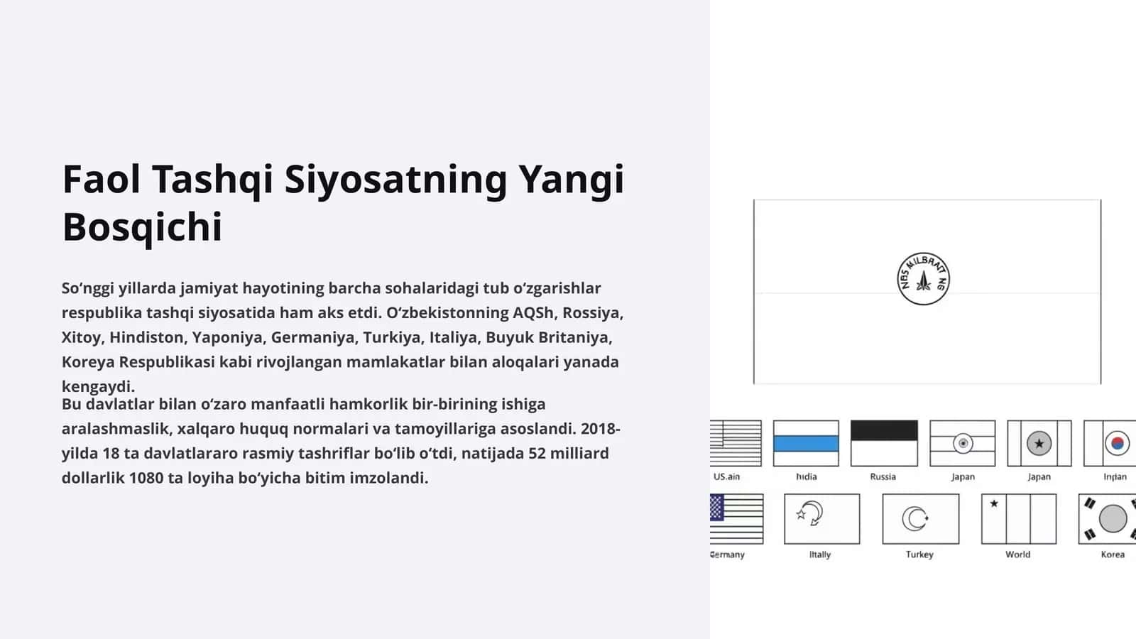 Faol Tashqi Siyosatning Yangi Bosqichi