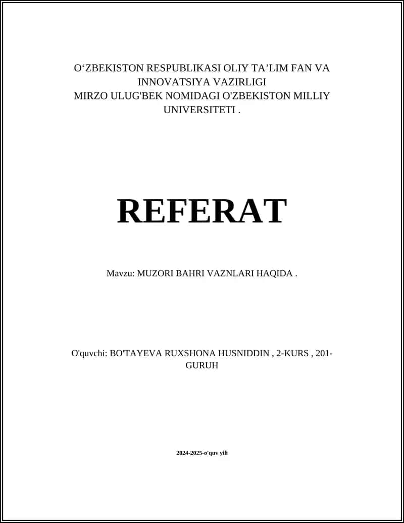 Muzori bahri vaznlari