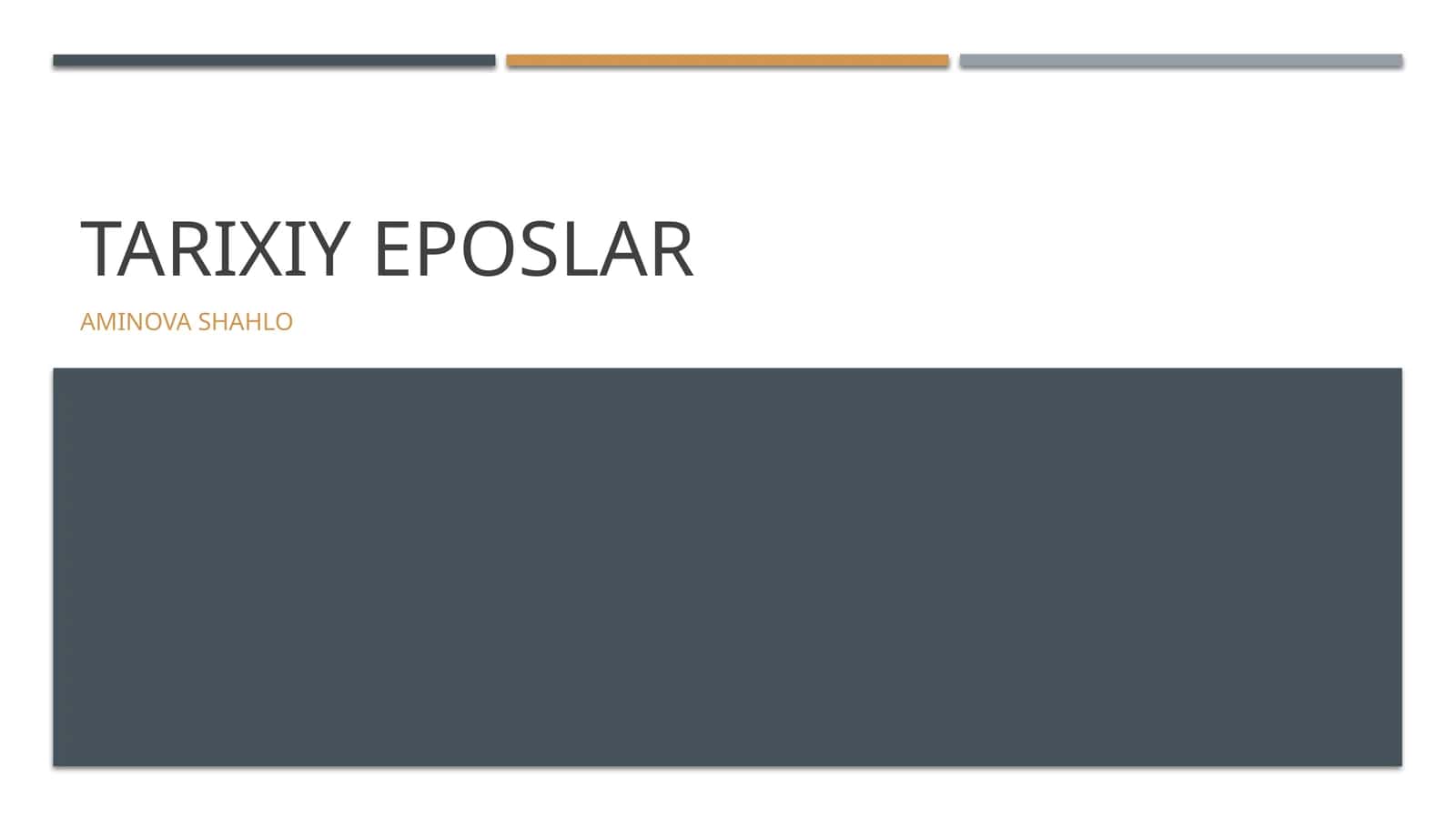 Tarixiy eposlar