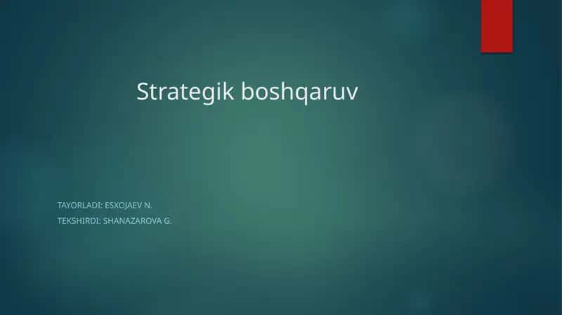 Рақобатнинг 5 таумумий стратегиялари