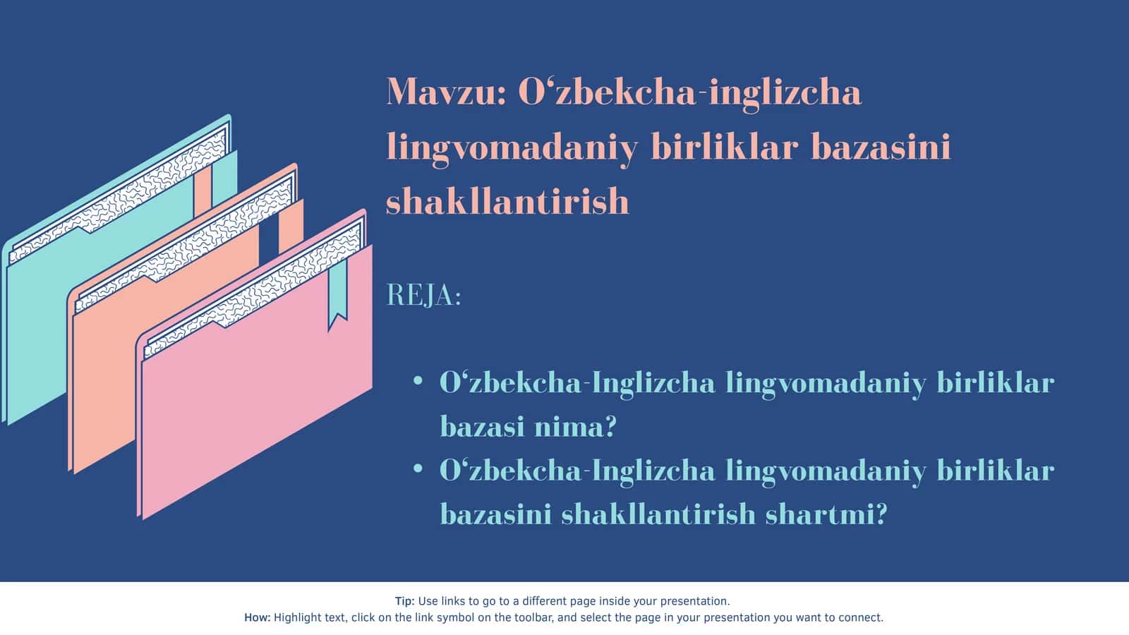 O‘zbekcha-inglizcha lingvomadaniy birliklar bazasini shakllantirish