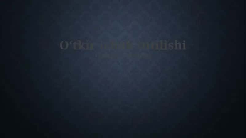 Oʻtkir ichak tutilishi