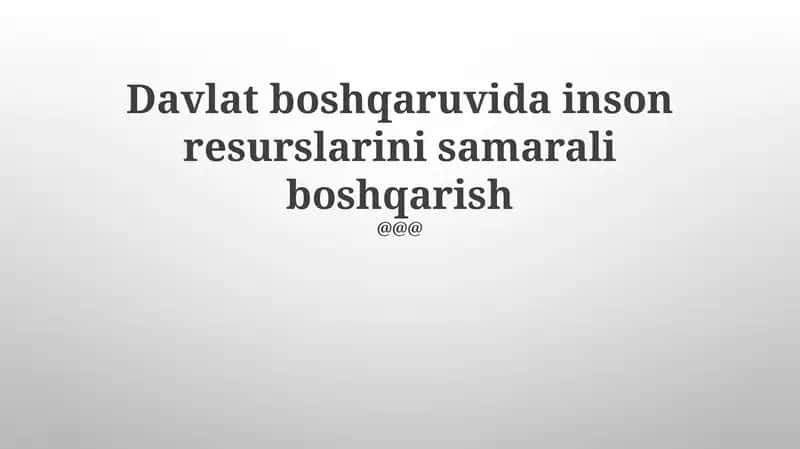 Strategik Kadrlar Rejalashtirish