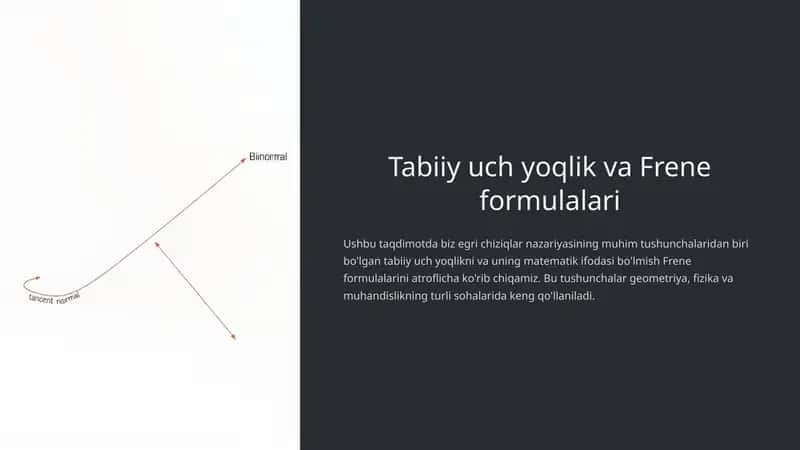 Tabiiy uch yoqlik va Frene formulalari