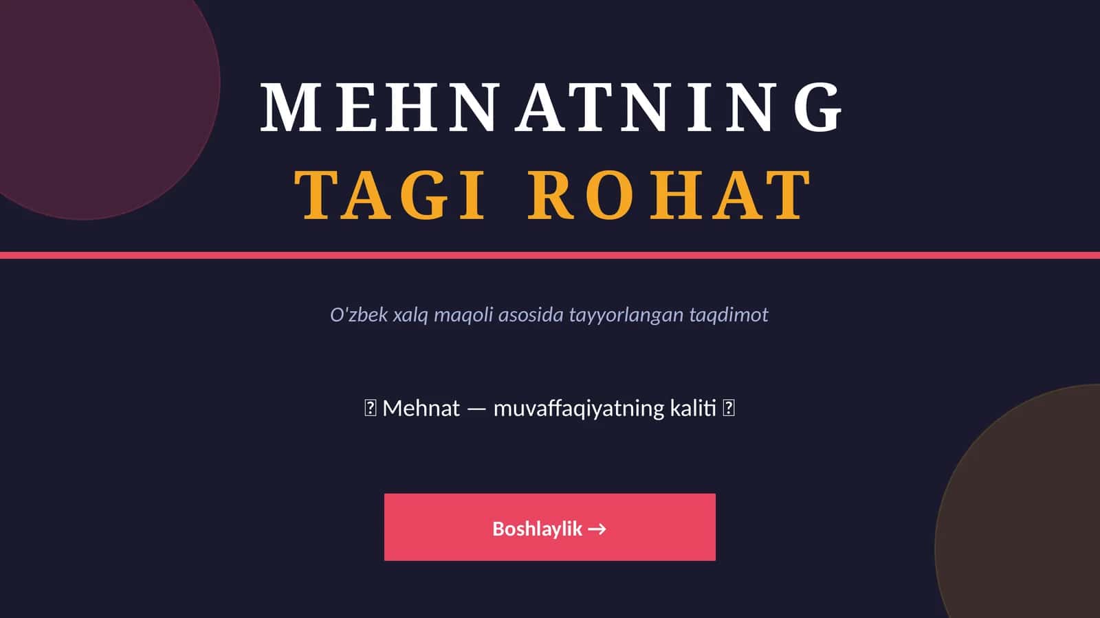 MEHNATNING TAGI ROHAT