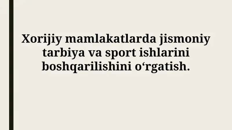 Jismoniy tarbiya va sportning taraqqiyoti