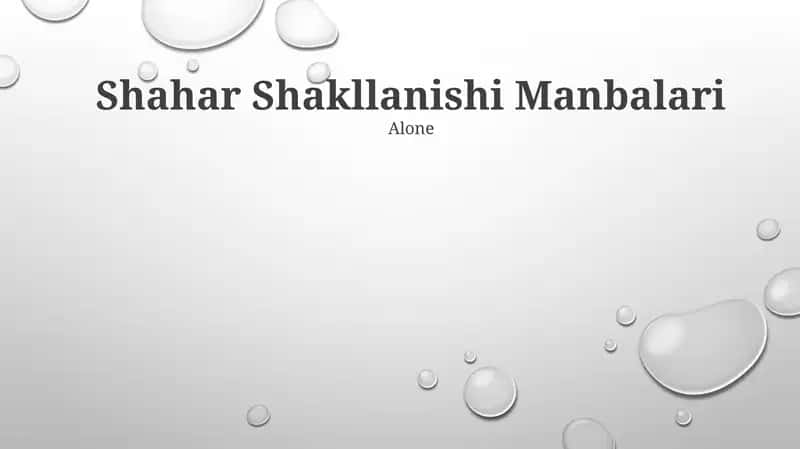 Shahar Shakllanishi Manbalari