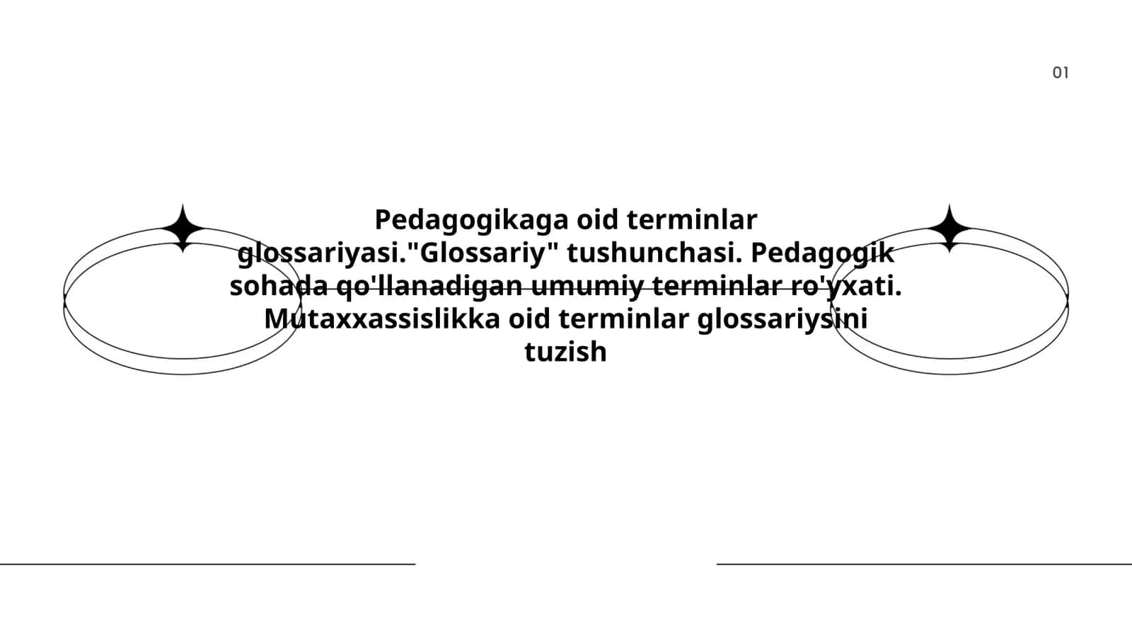 Pedagogikaga oid terminlar glossariyasi
