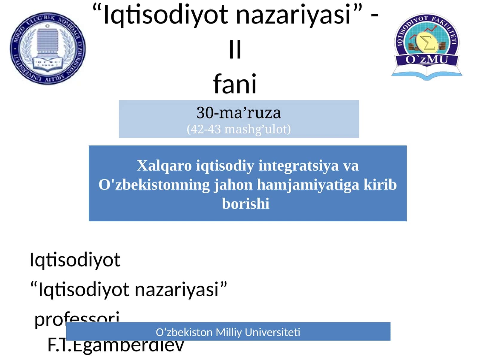 Iqtisodiyot nazariyasi
