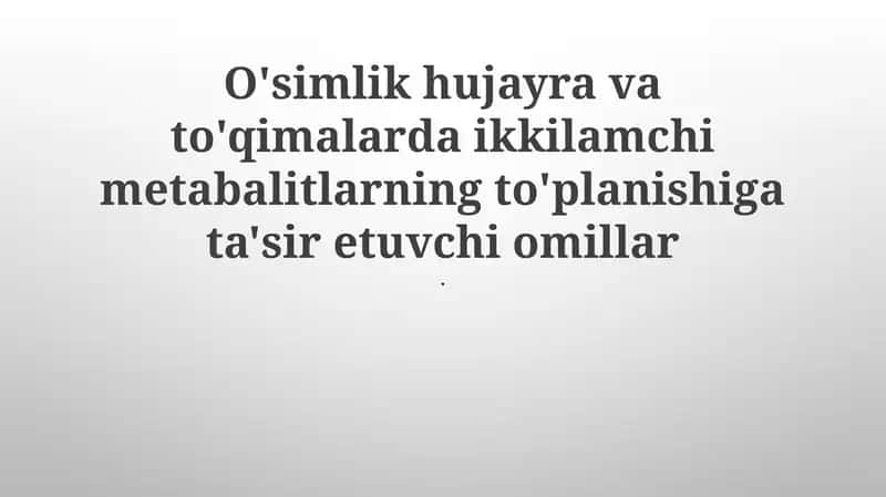O'simlik rivojlanishi