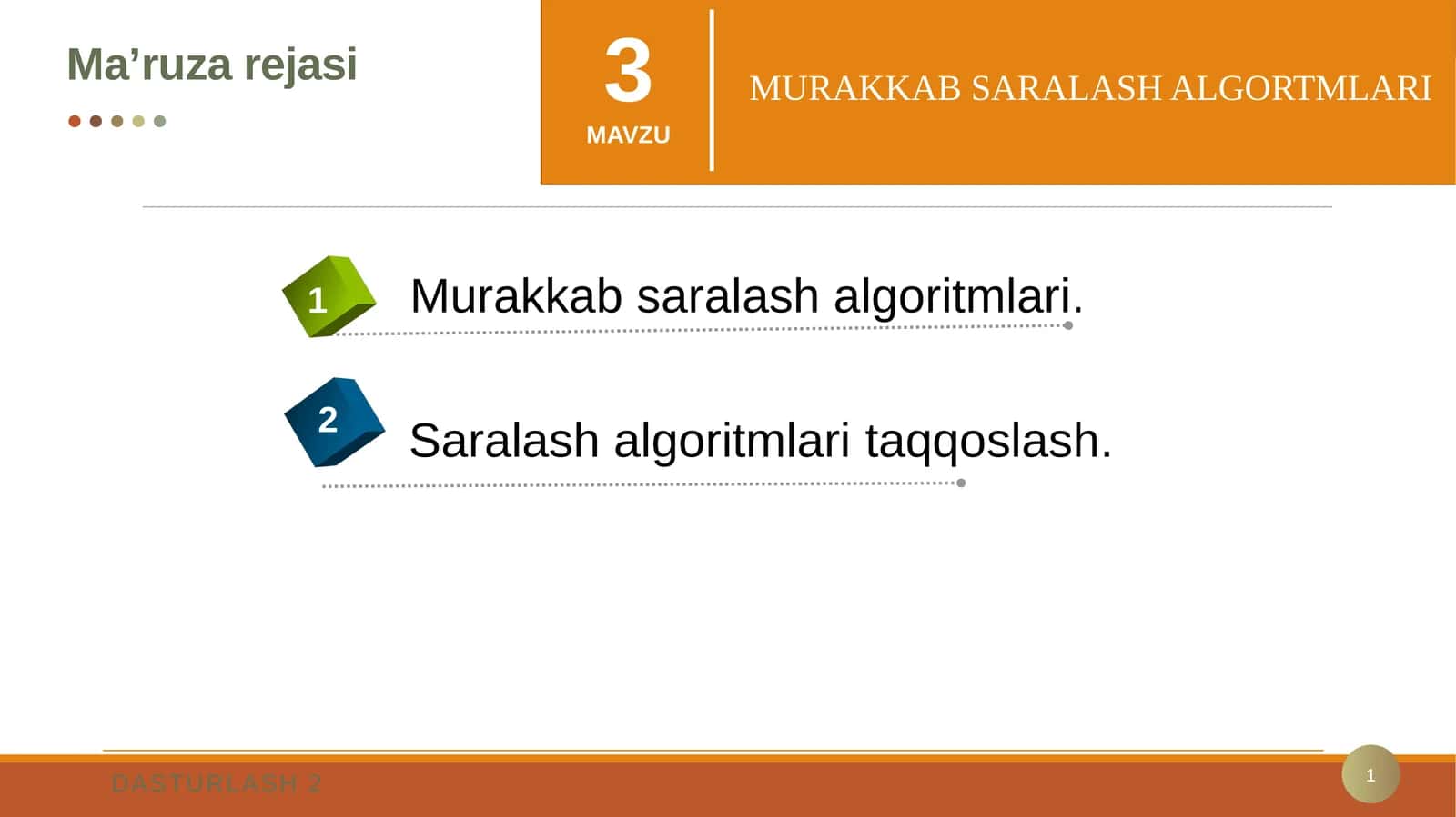 MURAKKAB SARALASH ALGORTMLARI