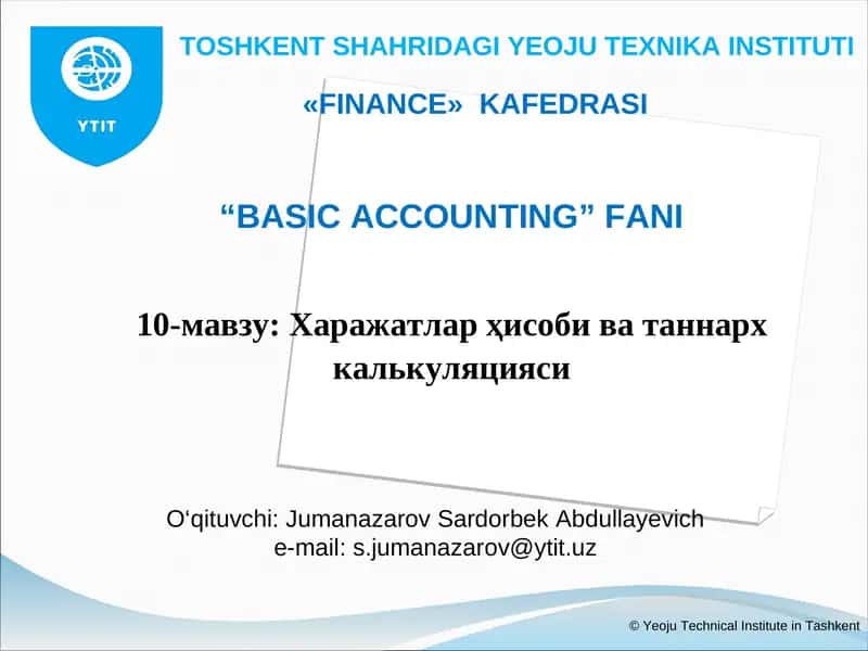 BASIC ACCOUNTING FANI