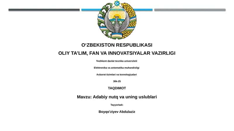 Adabiy nutq va uning uslublari